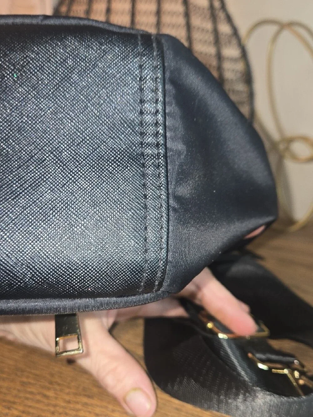 Black Women's Convertible Backpack Tote - Unbranded